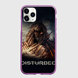 Чехол iPhone 11 Pro матовый Disturbed: Skull Mountain, цвет: 3D-фиолетовый
