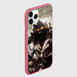 Чехол iPhone 11 Pro матовый Disturbed: Madness, цвет: 3D-малиновый — фото 2