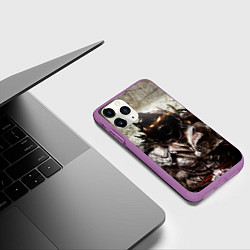 Чехол iPhone 11 Pro матовый Disturbed: Madness, цвет: 3D-фиолетовый — фото 2