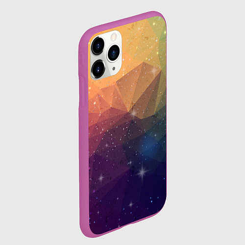 Чехол iPhone 11 Pro матовый Polygon Star / 3D-Фиолетовый – фото 2
