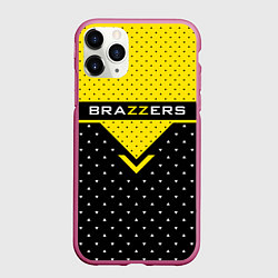 Чехол iPhone 11 Pro матовый Brazzers Style, цвет: 3D-малиновый