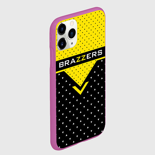 Чехол iPhone 11 Pro матовый Brazzers Style / 3D-Фиолетовый – фото 2