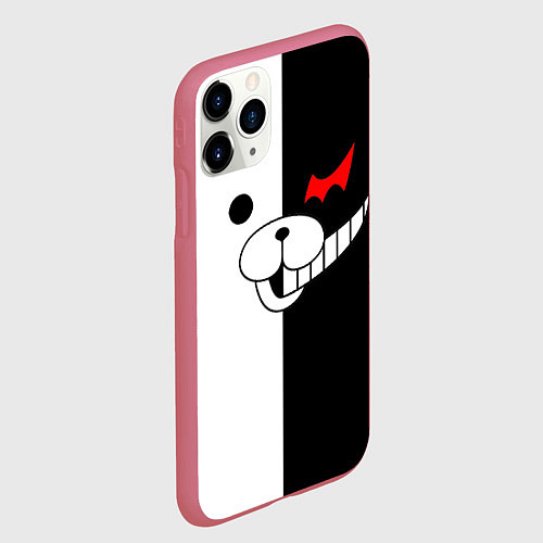Чехол iPhone 11 Pro матовый Monokuma / 3D-Малиновый – фото 2