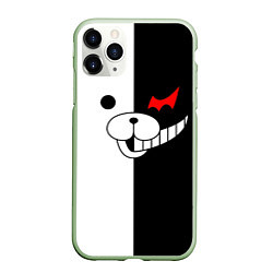 Чехол iPhone 11 Pro матовый Monokuma, цвет: 3D-салатовый