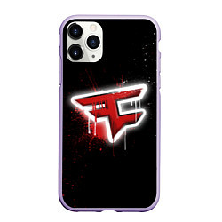 Чехол iPhone 11 Pro матовый FaZe Clan: Black collection, цвет: 3D-светло-сиреневый