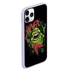 Чехол iPhone 11 Pro матовый Slayer Slimer, цвет: 3D-светло-сиреневый — фото 2