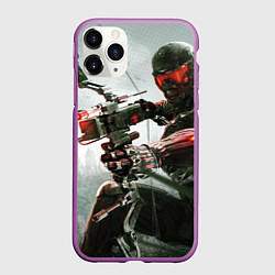 Чехол iPhone 11 Pro матовый Кризис, цвет: 3D-фиолетовый
