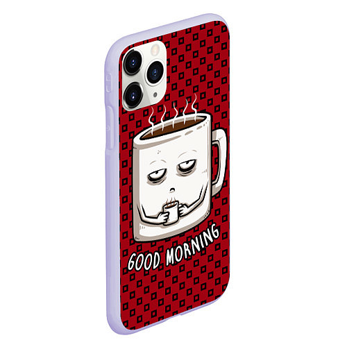 Чехол iPhone 11 Pro матовый Good Morning / 3D-Светло-сиреневый – фото 2