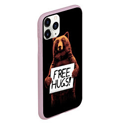 Чехол iPhone 11 Pro матовый Медвежьи обьятия, цвет: 3D-розовый — фото 2