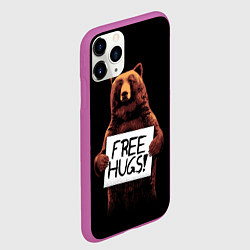 Чехол iPhone 11 Pro матовый Медвежьи обьятия, цвет: 3D-фиолетовый — фото 2