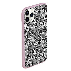 Чехол iPhone 11 Pro матовый Стикербомбинг, цвет: 3D-розовый — фото 2
