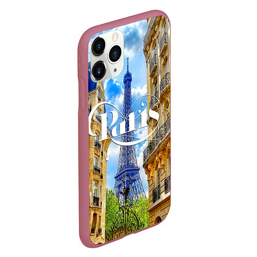 Чехол iPhone 11 Pro матовый Daytime Paris / 3D-Малиновый – фото 2