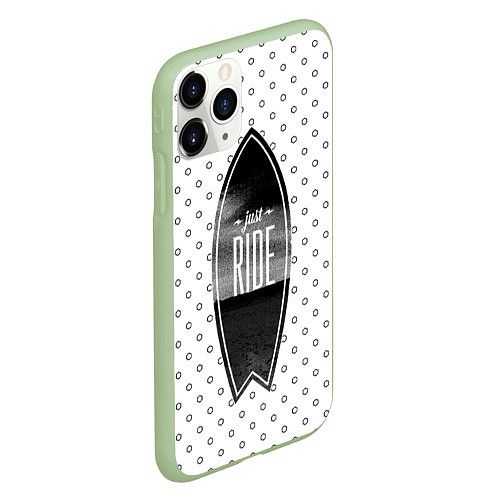 Чехол iPhone 11 Pro матовый Just Ride / 3D-Салатовый – фото 2