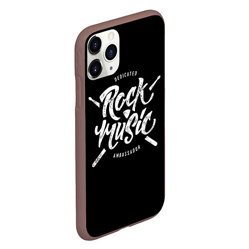 Чехол iPhone 11 Pro матовый Rock Music / 3D-Коричневый – фото 2