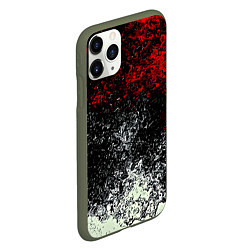 Чехол iPhone 11 Pro матовый Взрыв красок, цвет: 3D-темно-зеленый — фото 2