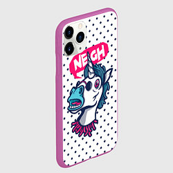 Чехол iPhone 11 Pro матовый Смех единорога, цвет: 3D-фиолетовый — фото 2