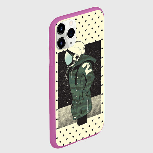 Чехол iPhone 11 Pro матовый Космическая мода / 3D-Фиолетовый – фото 2