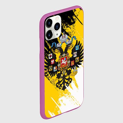 Чехол iPhone 11 Pro матовый Имперский флаг и герб / 3D-Фиолетовый – фото 2