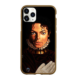 Чехол iPhone 11 Pro матовый Король Майкл Джексон, цвет: 3D-коричневый