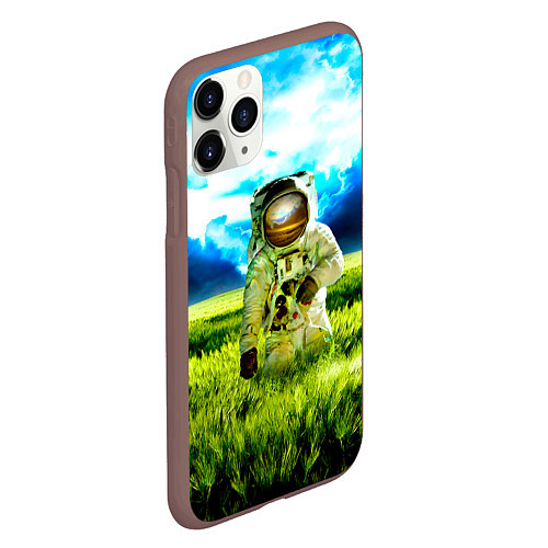 Чехол iPhone 11 Pro матовый Первый на Земле / 3D-Коричневый – фото 2
