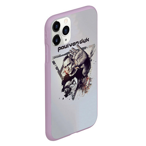 Чехол iPhone 11 Pro матовый Paul Van Dyk / 3D-Сиреневый – фото 2