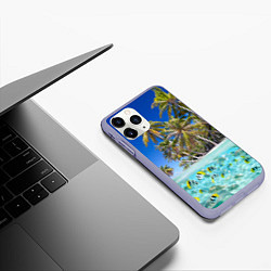 Чехол iPhone 11 Pro матовый Таиланд, цвет: 3D-светло-сиреневый — фото 2
