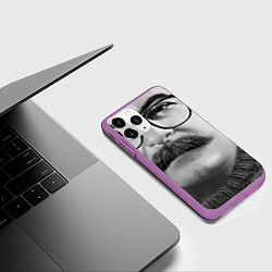 Чехол iPhone 11 Pro матовый Stalin: Style in, цвет: 3D-фиолетовый — фото 2