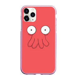 Чехол iPhone 11 Pro матовый Лицо Зойдберга, цвет: 3D-розовый