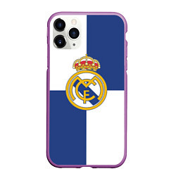 Чехол iPhone 11 Pro матовый Real Madrid: Blue style, цвет: 3D-фиолетовый