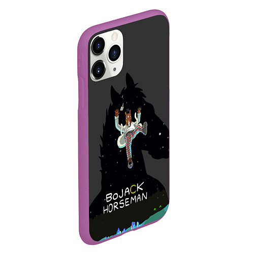 Чехол iPhone 11 Pro матовый Bojack Horseman / 3D-Фиолетовый – фото 2