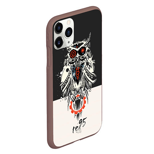 Чехол iPhone 11 Pro матовый TDD Owl 95 / 3D-Коричневый – фото 2