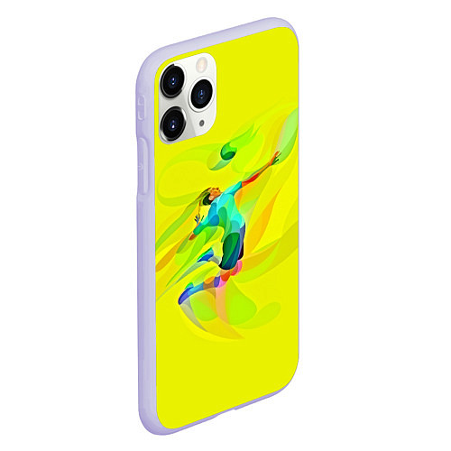 Чехол iPhone 11 Pro матовый Волейбол / 3D-Светло-сиреневый – фото 2