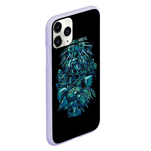 Чехол iPhone 11 Pro матовый Ghost In The Shell 7 / 3D-Светло-сиреневый – фото 2