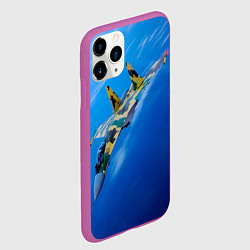 Чехол iPhone 11 Pro матовый Су 35, цвет: 3D-фиолетовый — фото 2