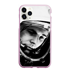 Чехол iPhone 11 Pro матовый Гагарин космонавт