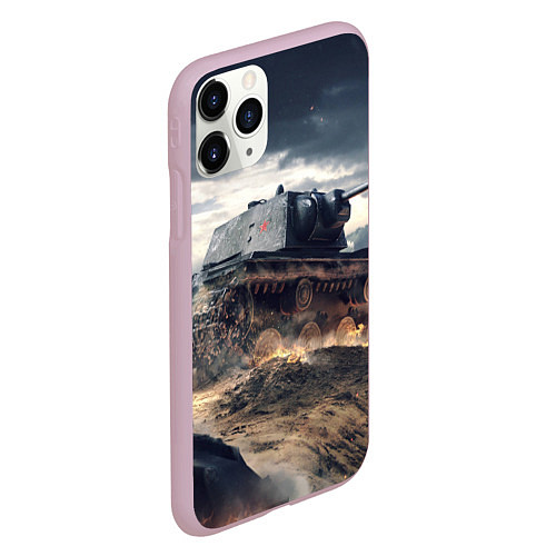 Чехол iPhone 11 Pro матовый Танк / 3D-Розовый – фото 2