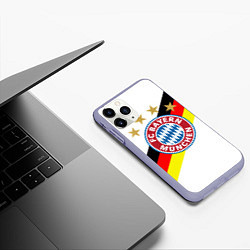 Чехол iPhone 11 Pro матовый FC Bayern: Germany, цвет: 3D-светло-сиреневый — фото 2