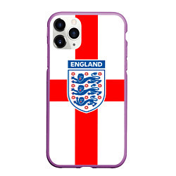 Чехол iPhone 11 Pro матовый Сборная Англии, цвет: 3D-фиолетовый