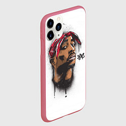 Чехол iPhone 11 Pro матовый 2Pac, цвет: 3D-малиновый — фото 2