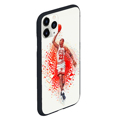Чехол iPhone 11 Pro матовый Michael Jordan: Red Star / 3D-Черный – фото 2