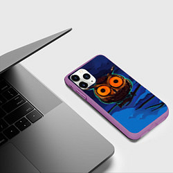 Чехол iPhone 11 Pro матовый Глаза филина, цвет: 3D-фиолетовый — фото 2