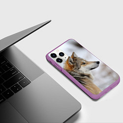 Чехол iPhone 11 Pro матовый Хозяин леса, цвет: 3D-фиолетовый — фото 2