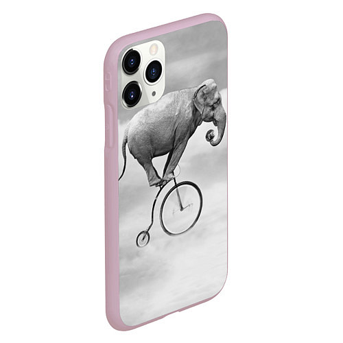 Чехол iPhone 11 Pro матовый Hipster Bike / 3D-Розовый – фото 2
