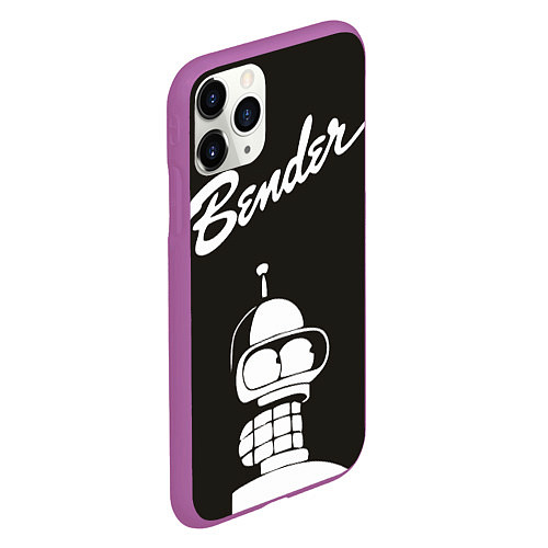 Чехол iPhone 11 Pro матовый Bender Retro / 3D-Фиолетовый – фото 2