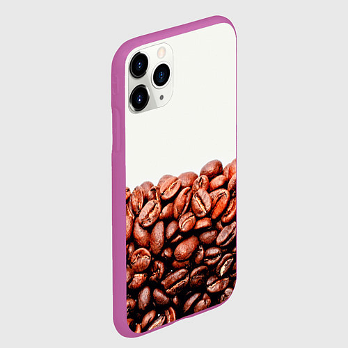Чехол iPhone 11 Pro матовый Coffee / 3D-Фиолетовый – фото 2