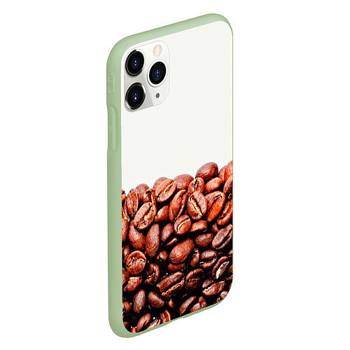 Чехол iPhone 11 Pro матовый Coffee / 3D-Салатовый – фото 2