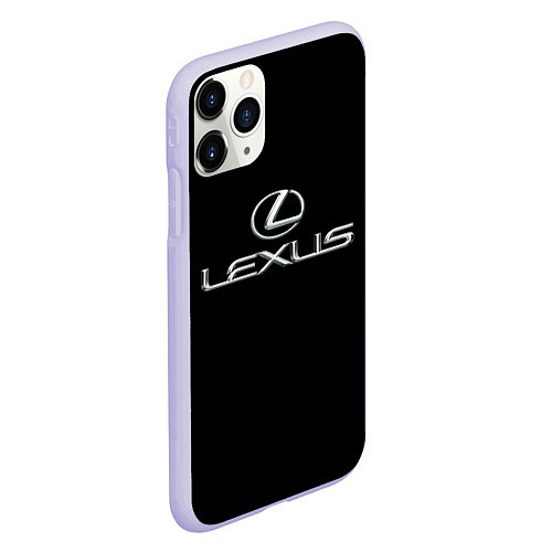 Чехол iPhone 11 Pro матовый Lexus / 3D-Светло-сиреневый – фото 2