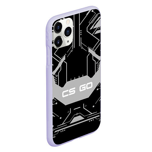 Чехол iPhone 11 Pro матовый CS:GO Black collection / 3D-Светло-сиреневый – фото 2