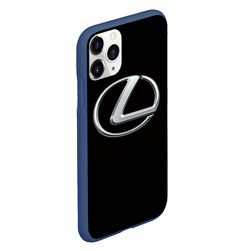 Чехол iPhone 11 Pro матовый Lexus / 3D-Тёмно-синий – фото 2