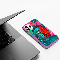 Чехол iPhone 11 Pro матовый Dali Art, цвет: 3D-фиолетовый — фото 2